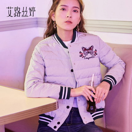 版个性口袋加厚羽绒服女短款2018冬季新款时