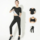 Комплект, утягивающий пояс на талию, спортивные штаны, в обтяжку, высокая талия, большой размер