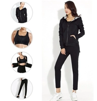 Пот (куртка+топ+брюки)+черная грудь