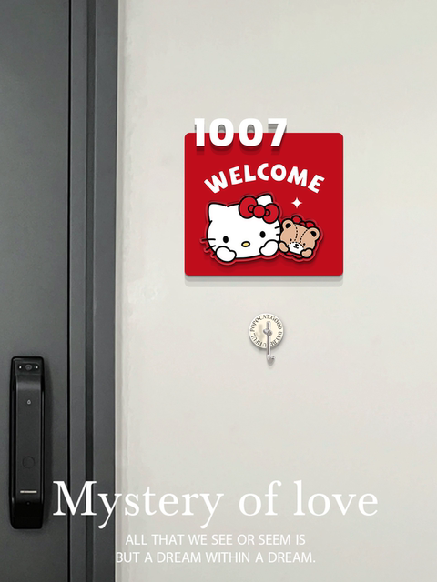 Acrylic Door Sign for Home Use, High-End Residential Decoration, Cute Number Door Sign, 2025 New Model, Entrance Door Sticker