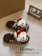 Cute Cat Plush Cotton Slippers Winter Warm Indoor Home Student Dormitory Soft-Soled Non-Slip Cotton Slippers for Women