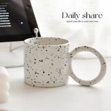 Брызги чернила керамика Mark Cup High -Value Coffee Cufe Cufe Cupe Chessboard Grid New Office 2024 Office Prink Cup Cup