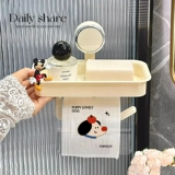 Коробка для туалетной бумаги в горошек для щенка без перфорации, настенная присоска, держатель рулона бумаги, стеллаж для хранения в ванной комнате, коробка для салфеток