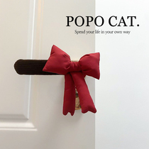 Door handle anti-collision protective cover childrens bedroom door handle anti-collision anti-slip anti-static cute bow decoration