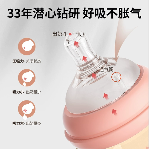 Защитная антиколиковая бутылочка для кормления для новорожденных для младенца, 6 мес.