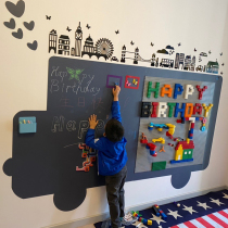 Dagaru heart office blackboard wall stickers home teaching removal hanging childrens magnetic teaching aids graffiti practice chalk writing