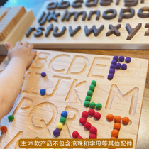 Childrens character artifact template Montessori early education toy childrens number letter Mongolian puzzle Montessori teaching aids wooden