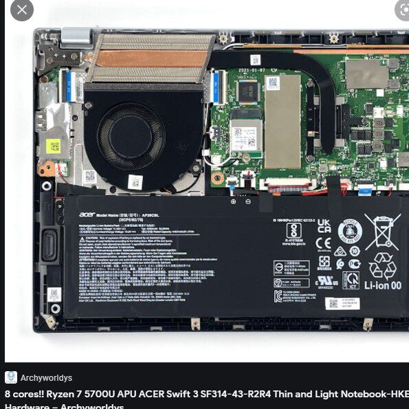 New original Acer ACER SF314-43 notebook cooling fan Ryzen 7 2021