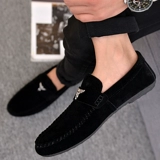 夏季男士豆豆鞋男2025新款男鞋子韩版潮流懒人鞋男透气休闲 𫔮潮鞋男