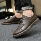 Тонкие туфли для отдыха для кожаной обуви, универсальная обувь, в корейском стиле