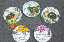 Small pedal European cement relief pastoral courtyard home Stepping Stone round pedal stone wall decoration