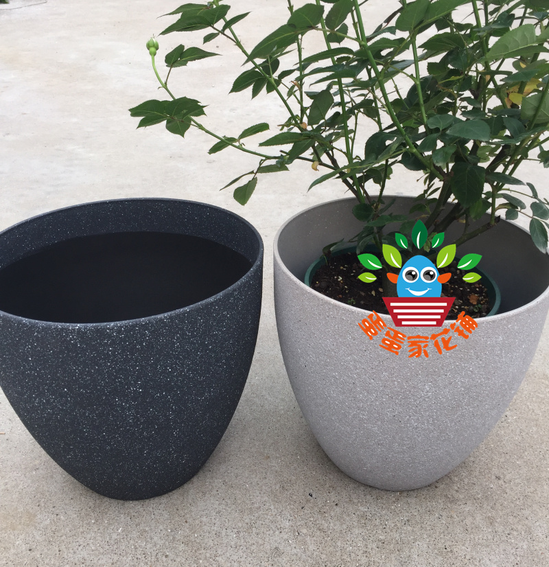 Foreign trade 13 inch egg basin imitation cement basin Imitation stone basin