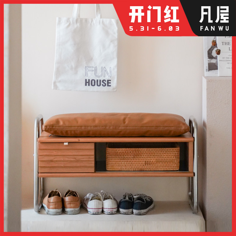Where the original lucky shoe changing stool wear shoe stool solid wood home door can sit shoe cabinet into the home bench footstool