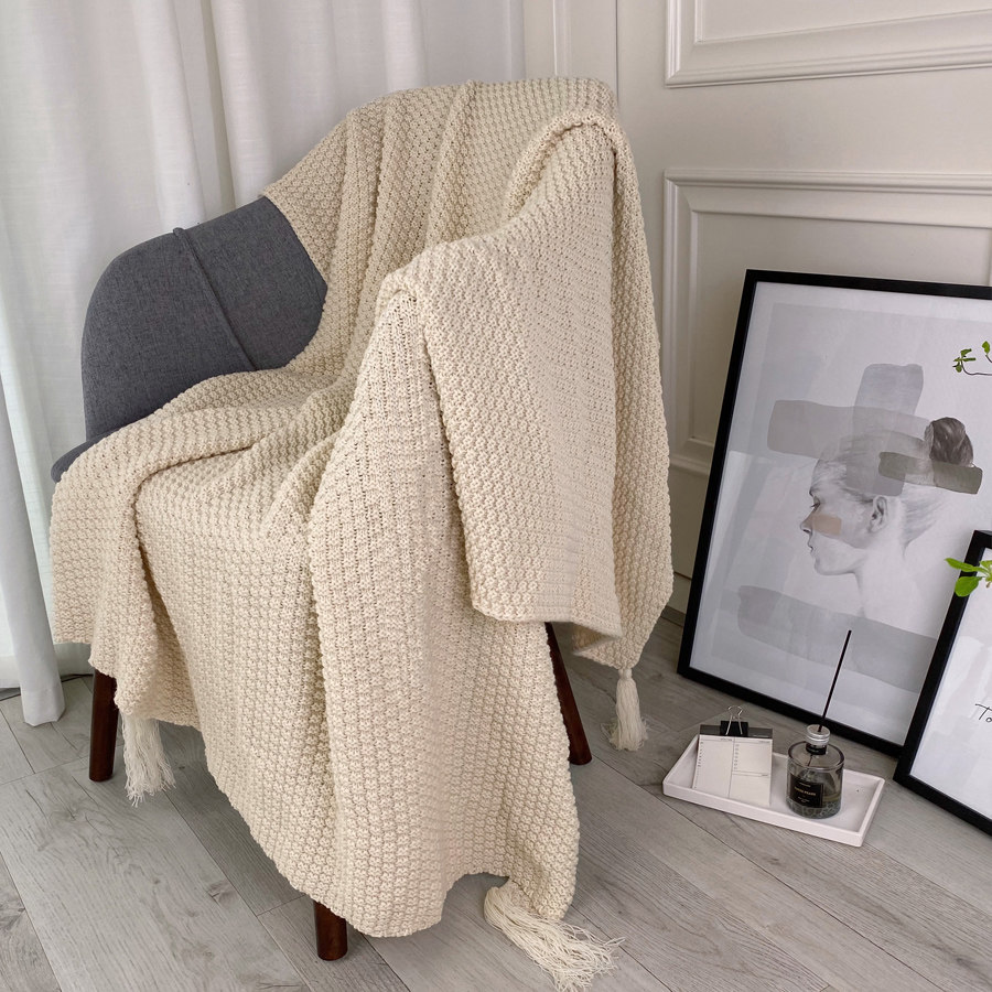 Ins wind Nordic office nap sofa blanket air-conditioning blanket knit small blanket shawl cover blanket blanket beddrag