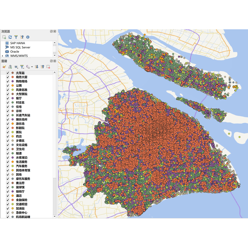 【2025.8】National Poi Points of Interest by Province and City Shp Vector Data