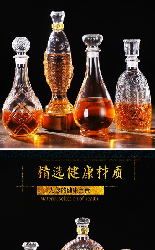 Ly rượu vang đỏ chai decanter chai rượu trang trí sáng tạo chai rỗng XO tách rượu vang trắng chai rượu đặt hộ gia đình - Rượu vang