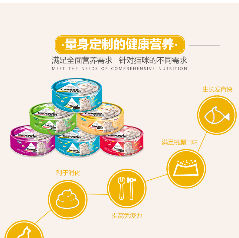 Mèo Baocai Mèo đóng hộp Mèo Cá Hương vị 170g Cá Cá Thịt Thức ăn ướt Đồ ăn nhẹ Bibimbap Thức ăn cho mèo 12 lon - Đồ ăn nhẹ cho mèo thức an cho mèo giá rẻ