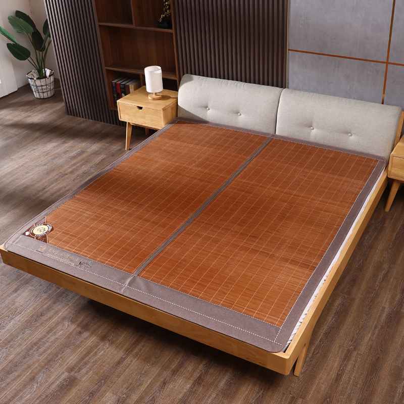 Shang mat bamboo mat double-sided straight tube student single folding mat bed mat 1 5m 1 35 1 2 190