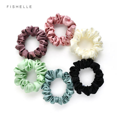 Sweet solid-color silk traceless hair band, mulberry silk large intestine band, high-elasticity leather band, silk satin hair accessory, no damage to hair and hair tie