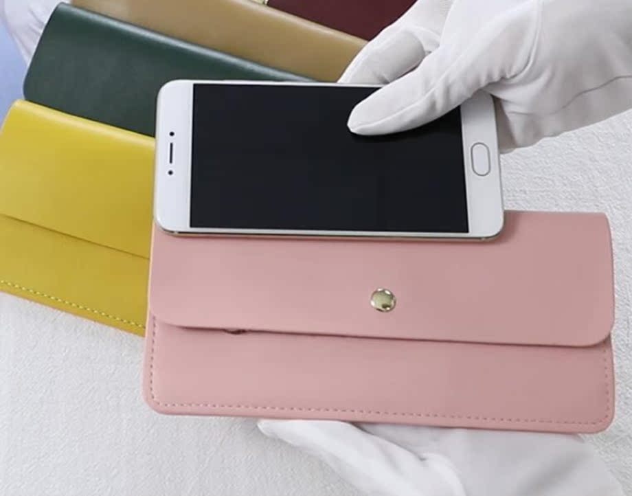 Ví nữ siêu mỏng nữ dài 2019 khóa da mới đơn giản ví châu Âu và túi xách phong bì hoang dã - Ví tiền ví dài