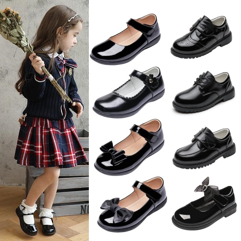 Hong Kong Girls' School Uniform Shoes, Black Leather Shoes, Genuine Leather, Shenzhen Primary School Students' Ceremonial Shoes, Children's Performance Shoes, Performance Dress Shoes
