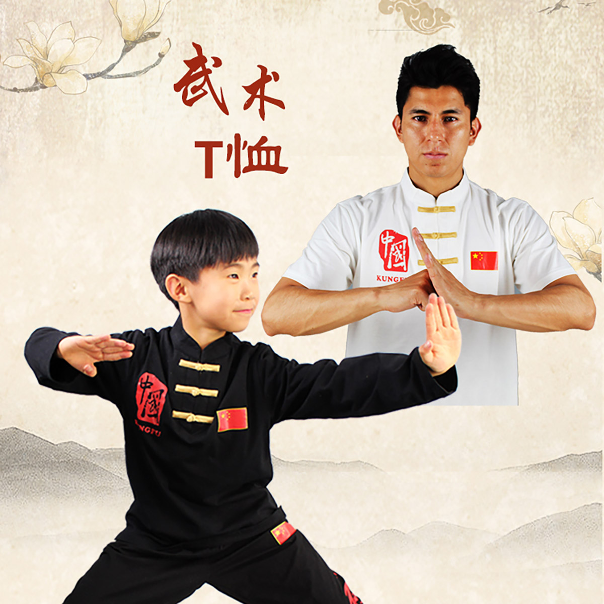 Training martial arts T-shirt martial arts Tai Chi T-shirt Sport T-shirt Men's summer Referees T-shirt coach T-shirt