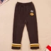Đầy đủ 200-20 quần áo Lala trẻ em cotton cotton quần legging quần len quần 90-130 quần áo trẻ em nam Quần