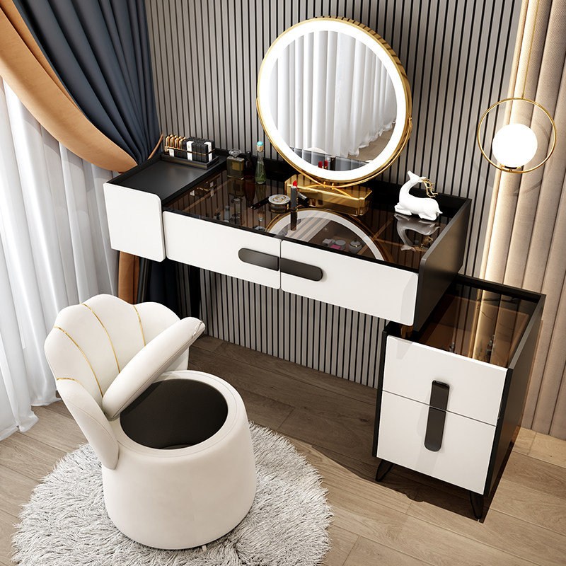 Net Red Light Lavish Solid Wood Makeup Desk 2022 New Bedroom Modern Minima Minima Small Family of Minimalist Cabinet