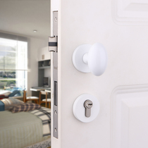 Taiwan Yibagli bedroom door lock indoor door handle white muted room door lock minimalist solid wood door lock home