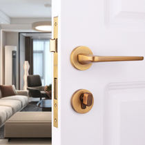 Ythyme Indoor Bedroom Door Lock Nordic Mute Room Door Lock American Minima Home Door Handle Yellow Ancient Bronze Door Lock