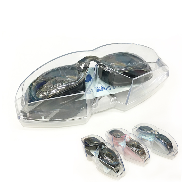 Kính râm Yalijia aryca hộp lớn HD chống sương mù nam / nữ mạ phẳng / kính bơi cận thị kính bơi có độ cận