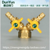 Shield Transport full copper double gas valve inner wire gas valve gas pipe valve 4-point valve aluminum plastic pipe valve accessories