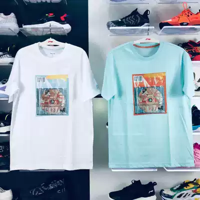 Li Ning short sleeve T-shirt men 2021 summer New Mickey series loose leisure sports T-shirt AHSR201