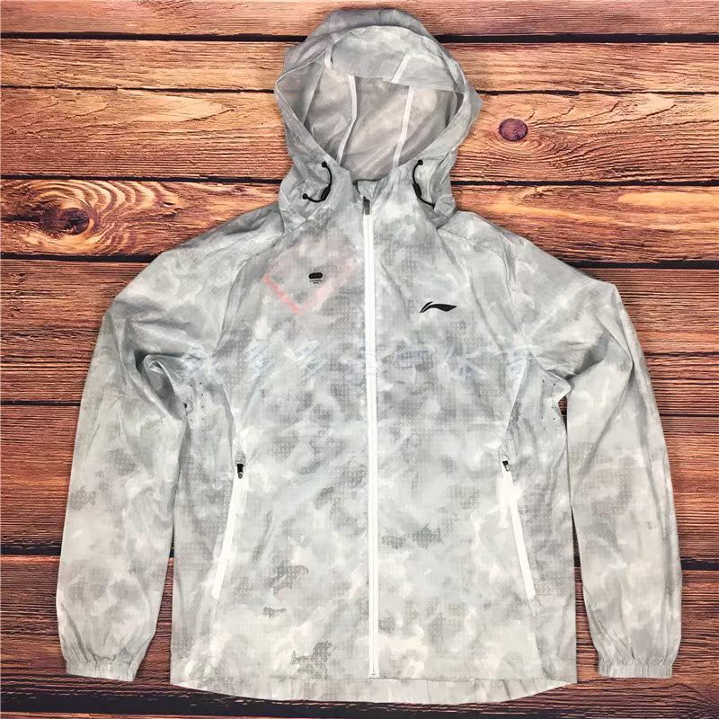 Tại chỗ 2018 mùa hè Li Ning thể thao áo gió nam mỏng chạy windproof áo khoác thể dục quần áo chống nắng AFDN065 áo khoác gió nữ hàn quốc
