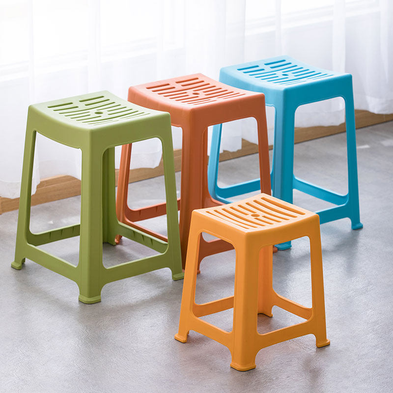 Tea Floral Plastic Stool Stool thicks household adult tables rubber Den Zhi Simple Modern high bench