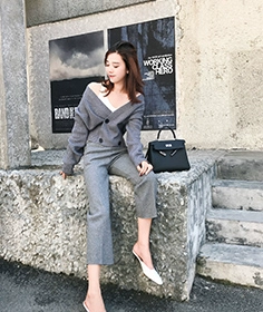 PINZIKO 2018 mới quần cạp cao thắt lưng quần harem quần ống quần ống quần thường nữ T57
