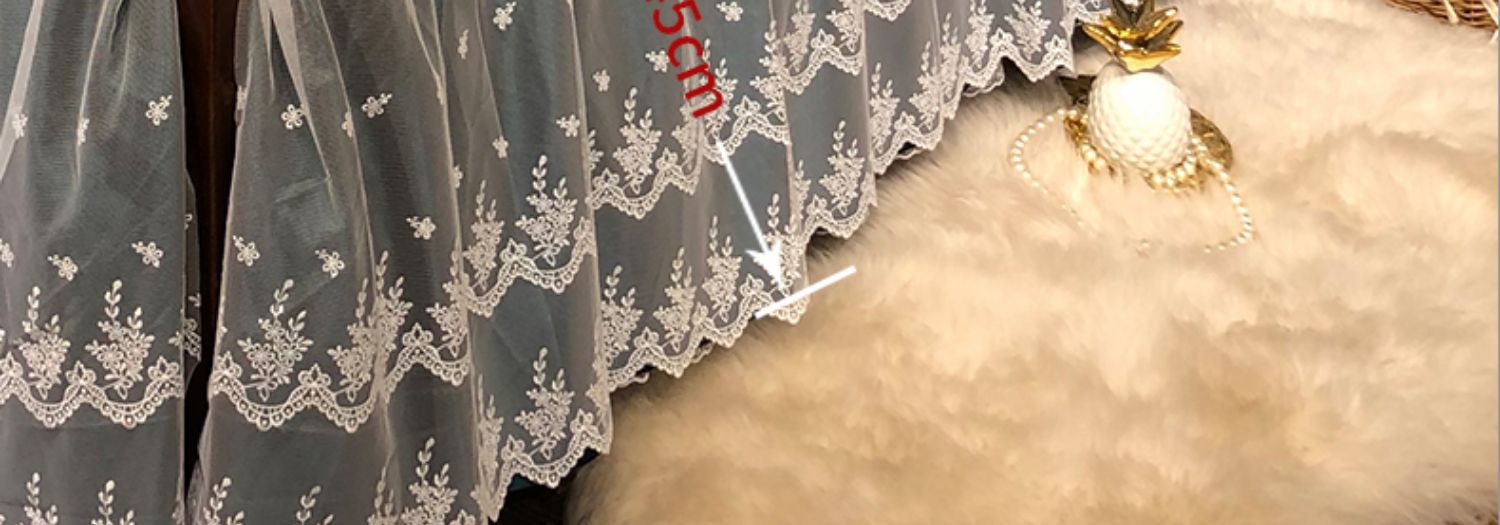 Những giấc mơ đẹp, thậm chí váy ren, áo trải giường cotton dài, đơn, 3 bộ váy thêu, phong cách châu Âu, tấm chống trượt - Váy Petti váy giường đẹp	
