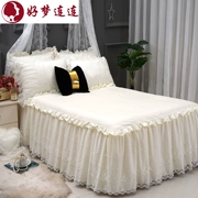 Dreams một lần nữa và một lần nữa bedspread giường váy ren một mảnh trượt ren mục vụ giường váy Hàn Quốc bông trắng 1.81.5 - Trang bị tấm