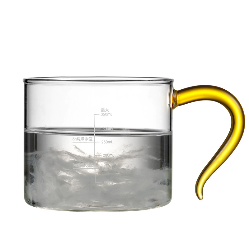 BAIFFY super cute small pot oatmeal pot original factory accessories glass cup high boron silicon anti-scalding scale glass cuisine cup