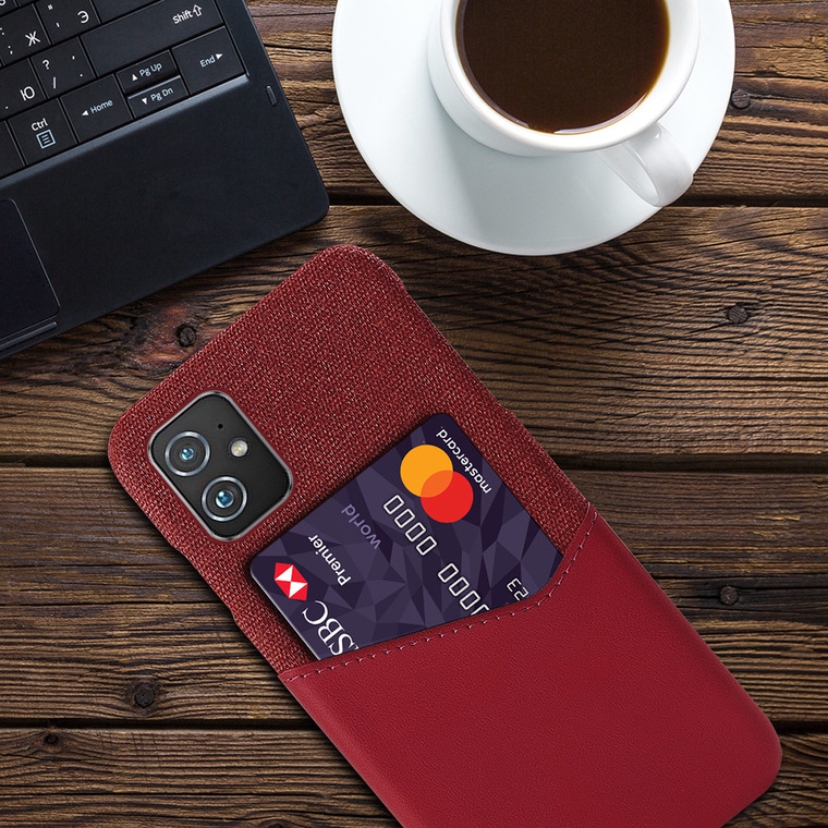 Business Card Holder Zenfone 9 Canvas Card Holder Synthetic Leather Phone Case