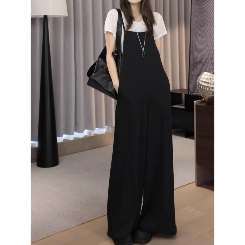 [in Stock] Drapey Jumpsuit, Matte and Anti-See-Through, Loose Straight-Leg Overalls, Cool New Style [Small 70]