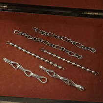 925 silver chain semi-finished bracelet diy material vintage old silver necklace accessories silver tassel ball chain accessories