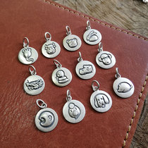 Promotional female red rope bracelet necklace handmade diy pendant 925 sterling silver accessories this year 12 Zodiac brand pendant