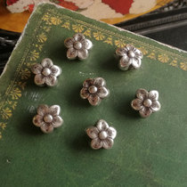 925 Silver diy Accessories diy Beads Thailand Chiang Mai Handmade Silver Vintage Thai Silver Necklace Women Beaded Flower Beads