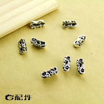 G accessories 925 sterling silver double hole Vine sterling silver bead spacer DIY two strand beaded bracelet necklace accessories G58