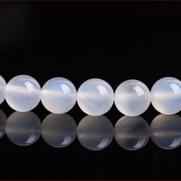 Special Price Diy Handmade Material Female Strings Beads Handstring Accessories Beads Round Pearl Semi-finished Products Natural White Agate Beads