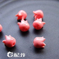 Special G Accessories Pink Coral Loose Beads Pressed Pink Tulip Flowers Lotus Seeds DIY Bracelet Earrings Jewelry Accessories