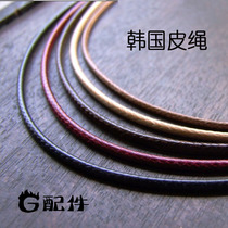 Special price 925 sterling silver Japanese Korean leather rope necklace collar Personality men and women braided leather rope Wine red clavicle chain