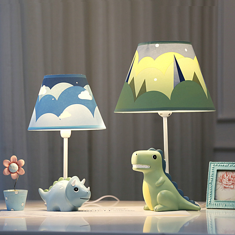 Dinosaur remote control dimmable LED table lamp Bedroom bedside lamp Eye protection desk Warm children's room night light sleep