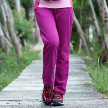 Autumn and winter models for ladies outdoor sports thickened warm fleece trousers breathable without Pilling